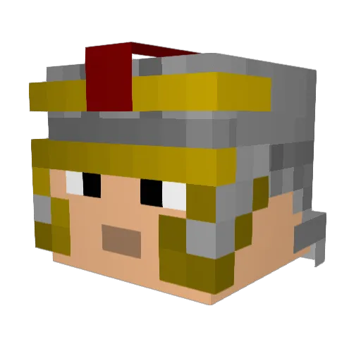 Takesis Minecraft avatar head, 3D render