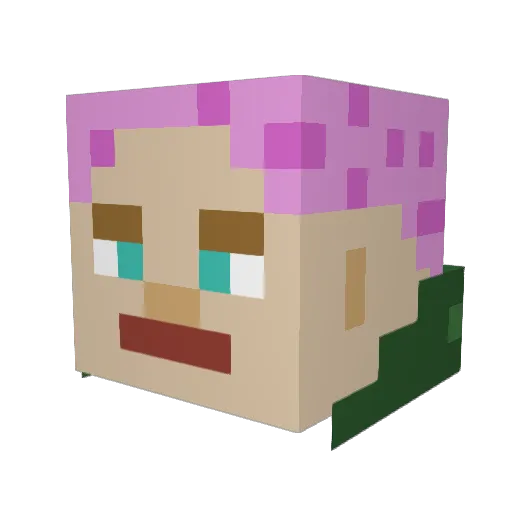 TakingThePitt Minecraft avatar head, 3D render