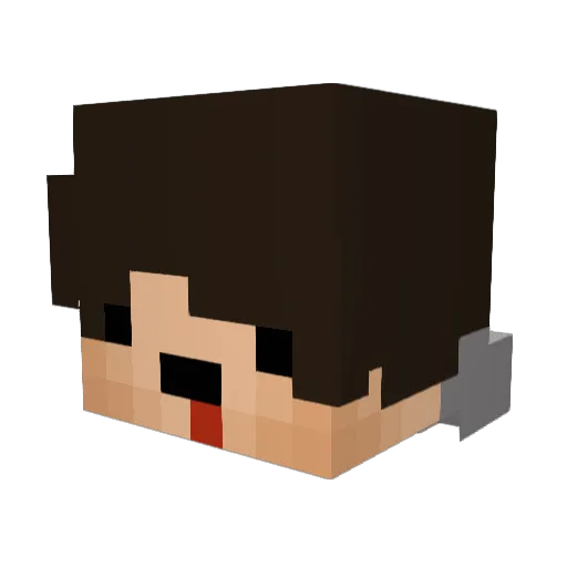 TakisBlueHeat_ Minecraft avatar head, 3D render