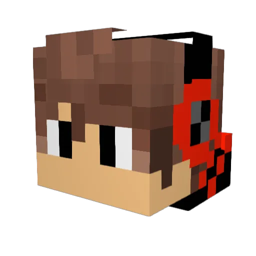 TakisMC Minecraft avatar head, 3D render