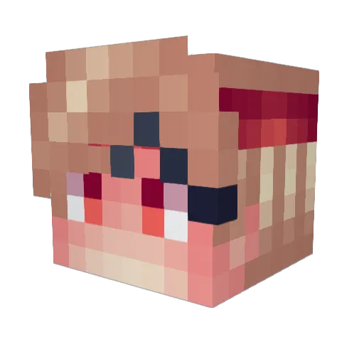 TakisRusski Minecraft avatar head, 3D render