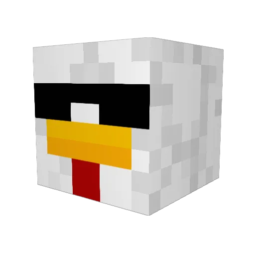 Takisu_Buttered Minecraft avatar head, 3D render