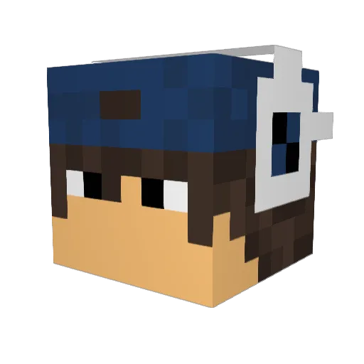 Takka0609 Minecraft avatar head, 3D render