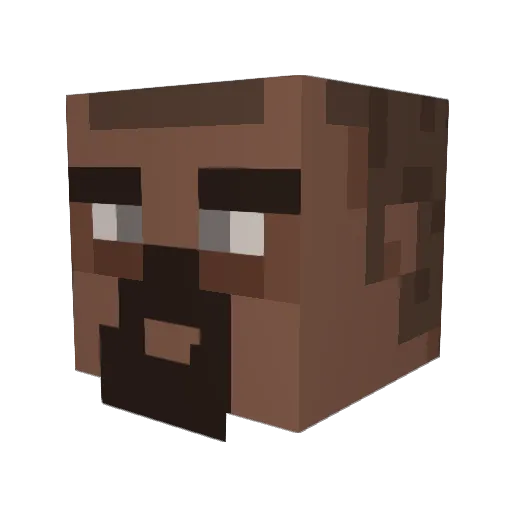 Takkezo Minecraft avatar head, 3D render