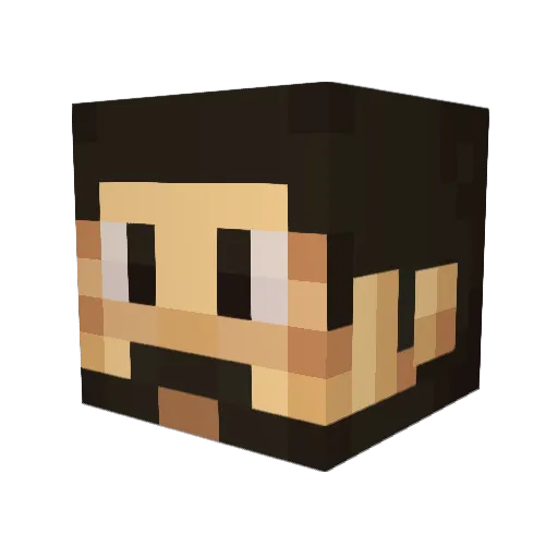 TakoGGE Minecraft avatar head, 3D render