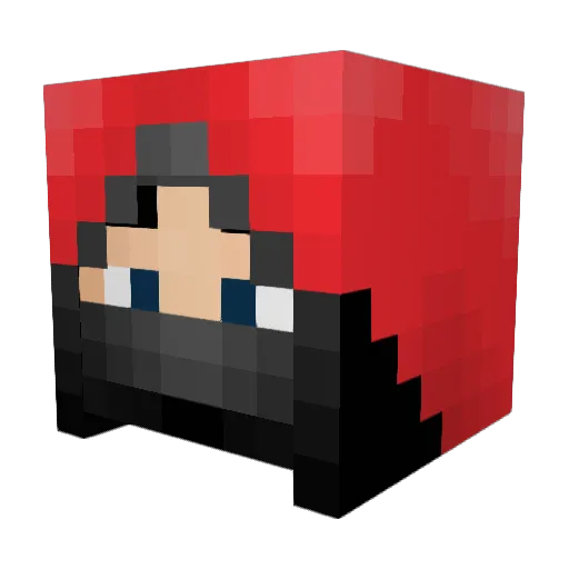 Takobert Minecraft avatar head, 3D render