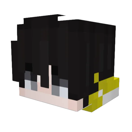 TakoyaKkyoin Minecraft avatar head, 3D render