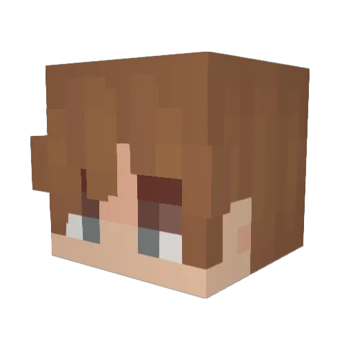 Taku90 Minecraft avatar head, 3D render