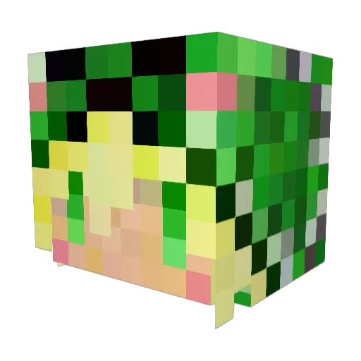 Takuan8323 Minecraft avatar head, 3D render