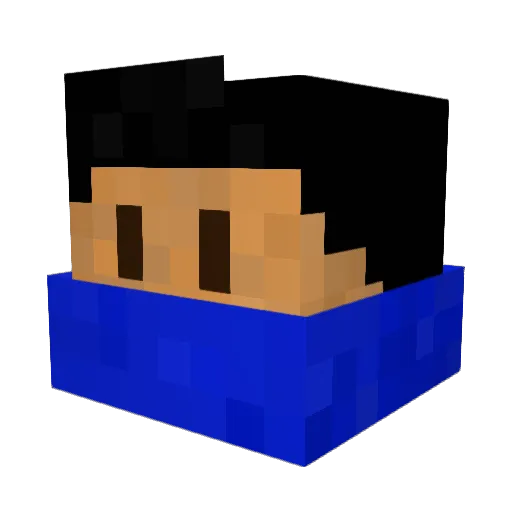 Takulama Minecraft avatar head, 3D render