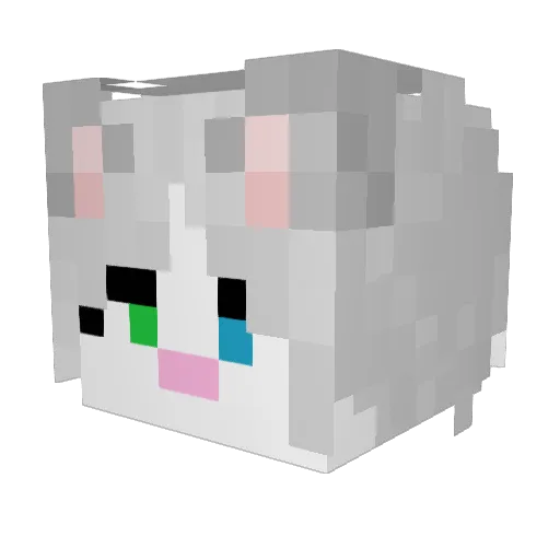 TakumiCoffee Minecraft avatar head, 3D render