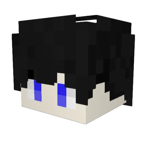 Takutaku1110 Minecraft avatar head, 3D render