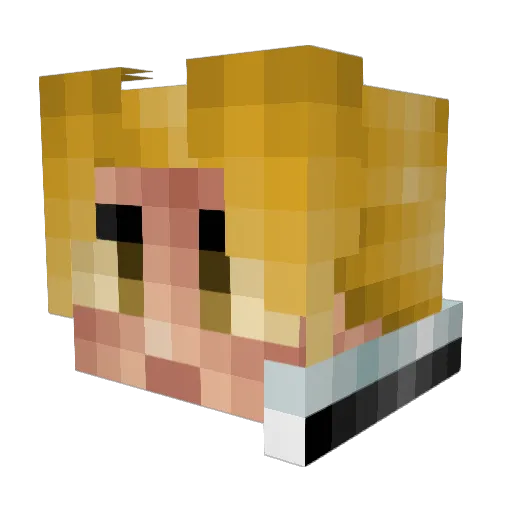 Takuto969 Minecraft avatar head, 3D render