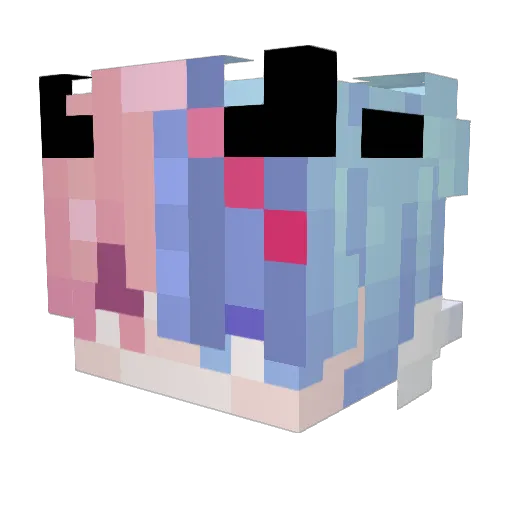 Takuya_tzu Minecraft avatar head, 3D render