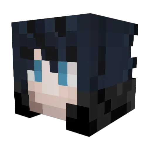 Takuyah Minecraft avatar head, 3D render