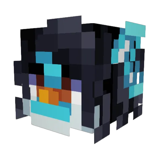TakyKaijuu Minecraft avatar head, 3D render
