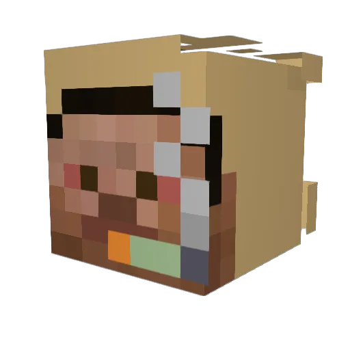 TakyOndatra Minecraft avatar head, 3D render