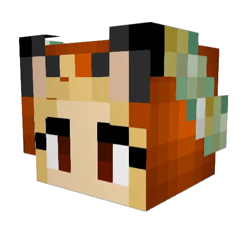 TalArtemis Minecraft avatar head, 3D render