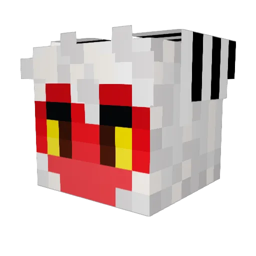 TalTBT Minecraft avatar head, 3D render