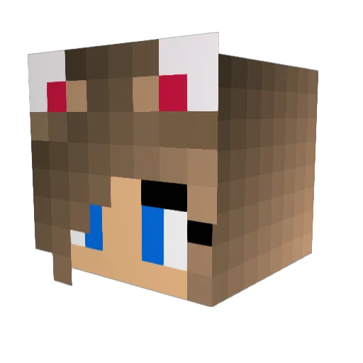 Tala_1002 Minecraft avatar head, 3D render