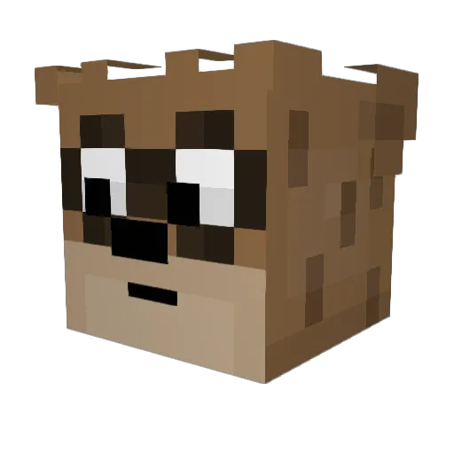 Talanor Minecraft avatar head, 3D render