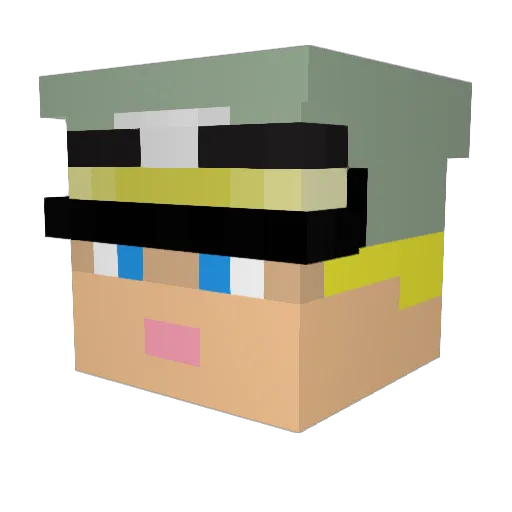 Talaoen Minecraft avatar head, 3D render