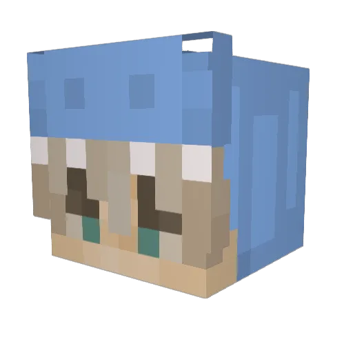 Talapu Minecraft avatar head, 3D render