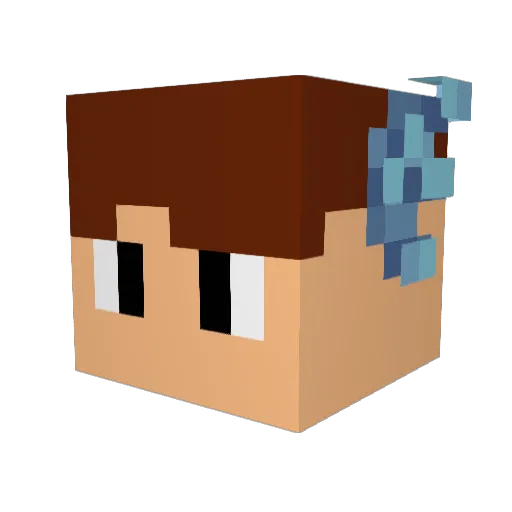 Talci Minecraft avatar head, 3D render