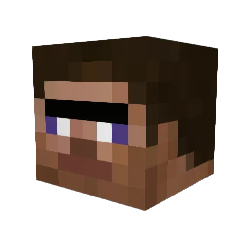 Taldazan Minecraft avatar head, 3D render