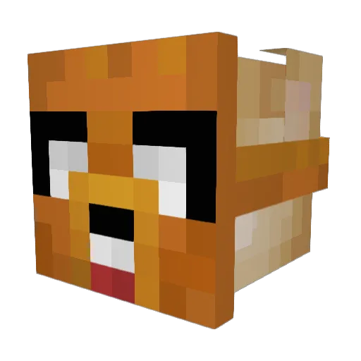 Tale Minecraft avatar head, 3D render