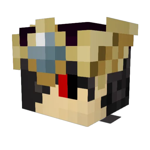 Taleb43 Minecraft avatar head, 3D render