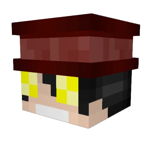 Taleicha Minecraft avatar head, 3D render