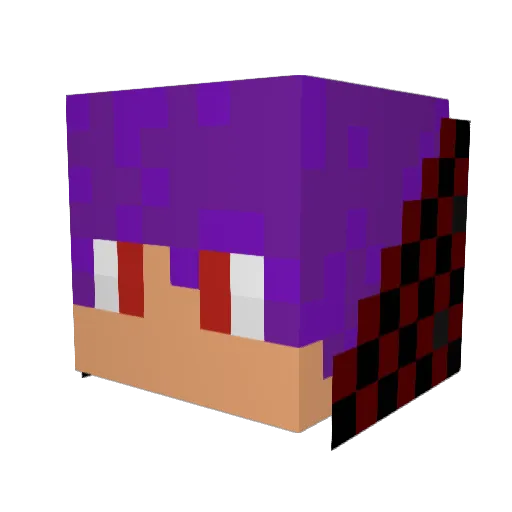 Taleuteuuu Minecraft avatar head, 3D render