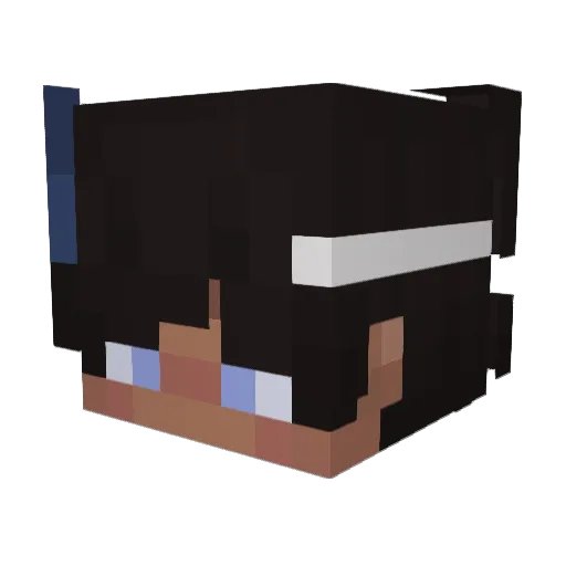 Talfy Minecraft avatar head, 3D render