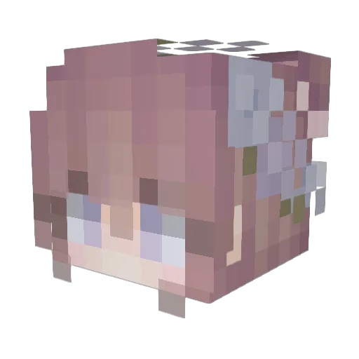 Talhya Minecraft avatar head, 3D render