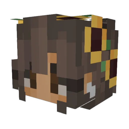 TaliaMar04 Minecraft avatar head, 3D render
