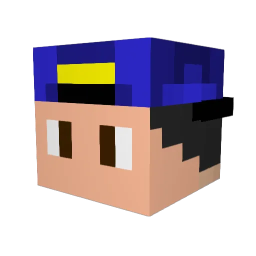Talibaa_ Minecraft avatar head, 3D render