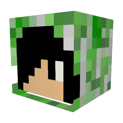 Talibal Minecraft avatar head, 3D render