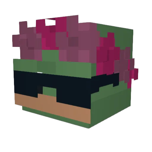 Talibutt Minecraft avatar head, 3D render