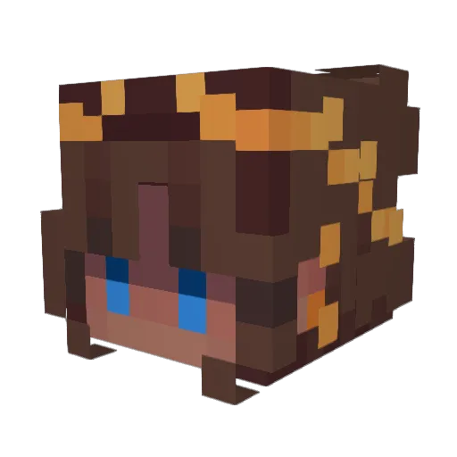 Talili_ Minecraft avatar head, 3D render