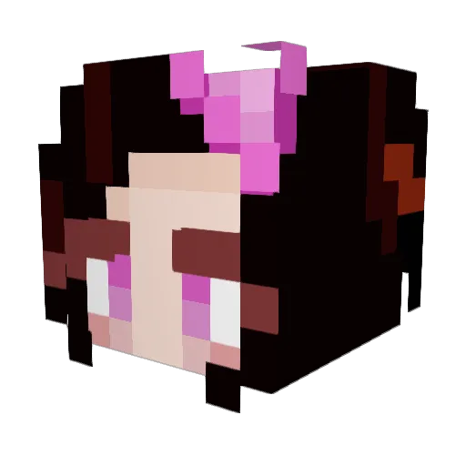 Talishh Minecraft avatar head, 3D render
