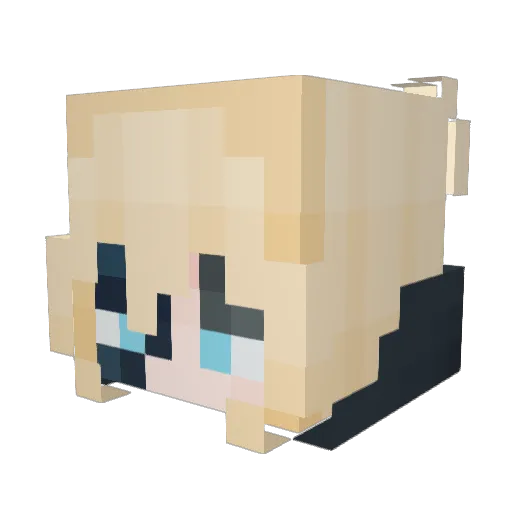 Talismans Minecraft avatar head, 3D render