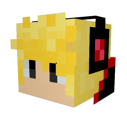 TalkBzero Minecraft avatar head, 3D render
