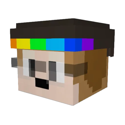 Talk_Ben Minecraft avatar head, 3D render
