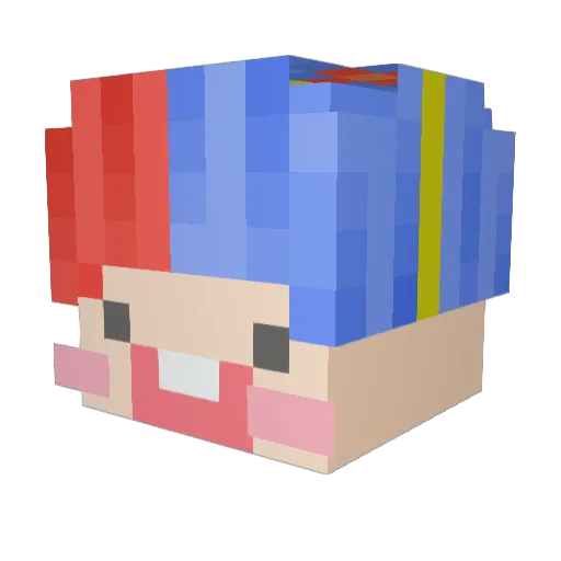 Talk_Magarin Minecraft avatar head, 3D render