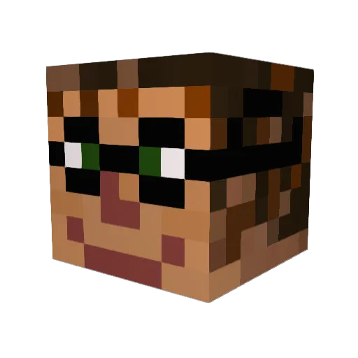 TalkboyB Minecraft avatar head, 3D render