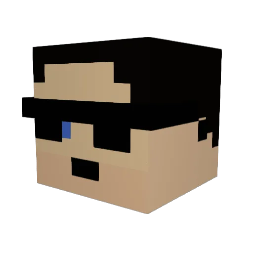 TalkedWeevilGD Minecraft avatar head, 3D render