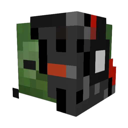 Talker269A Minecraft avatar head, 3D render