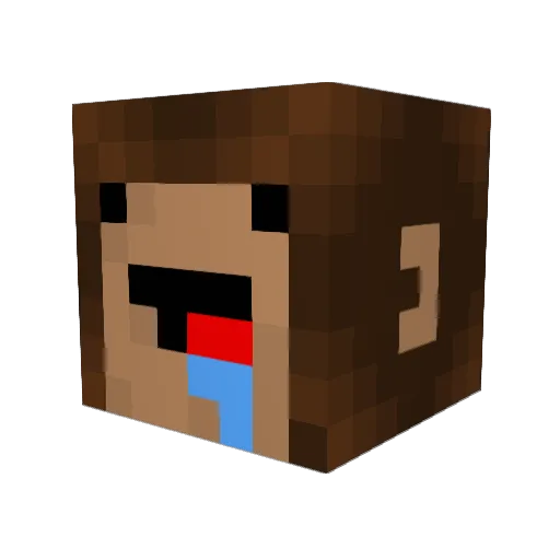 Talkon Minecraft avatar head, 3D render
