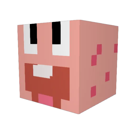 Tall7kiwi Minecraft avatar head, 3D render